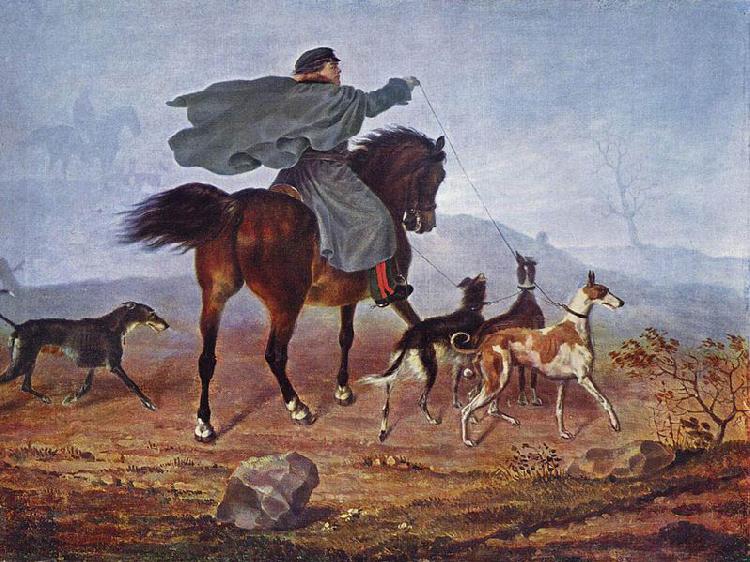 Franz Kruger Riding to the Hunt oil painting image